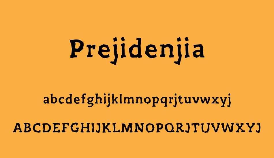 Prejidenjia font