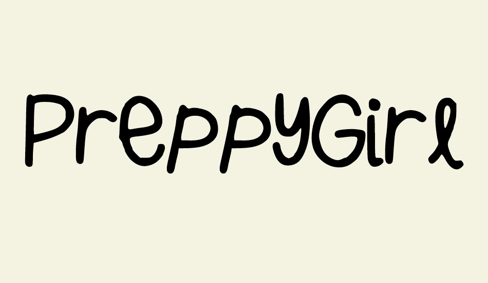 PreppyGirlsHandwriting font big