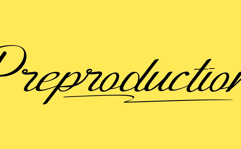 Preproduction font big