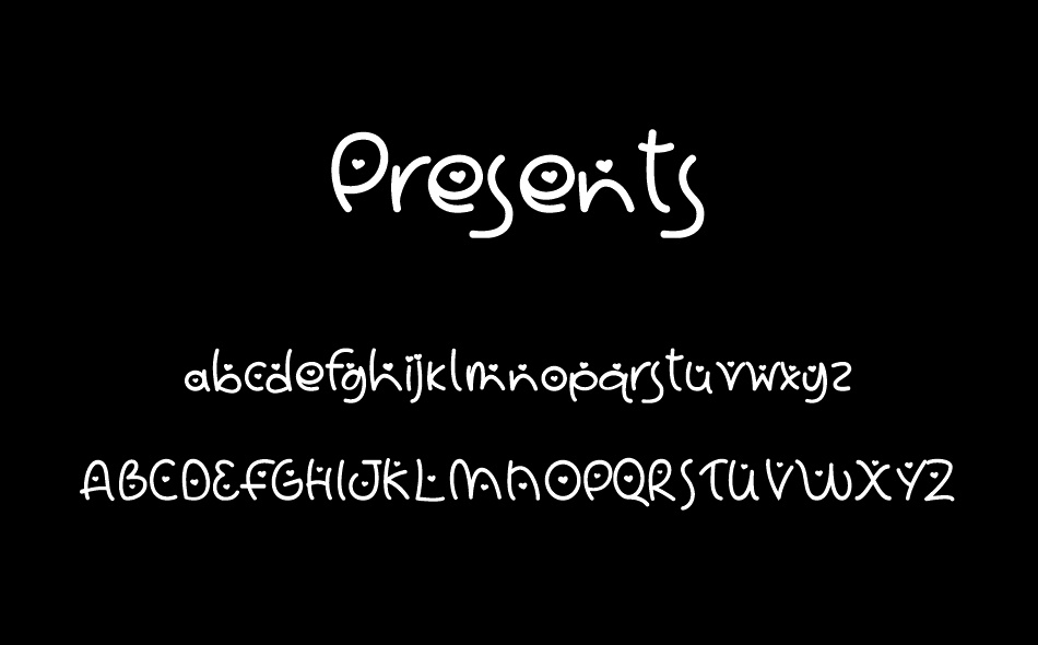 Presents font