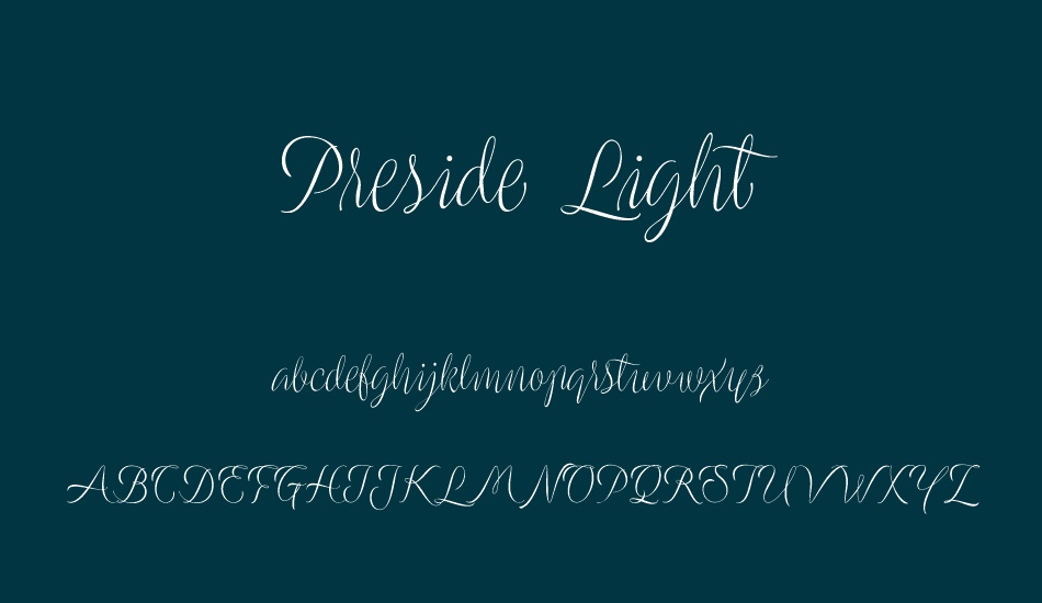 preside-light-personal-use-only font