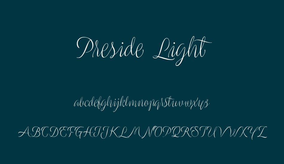 preside-light-personal-use-only font