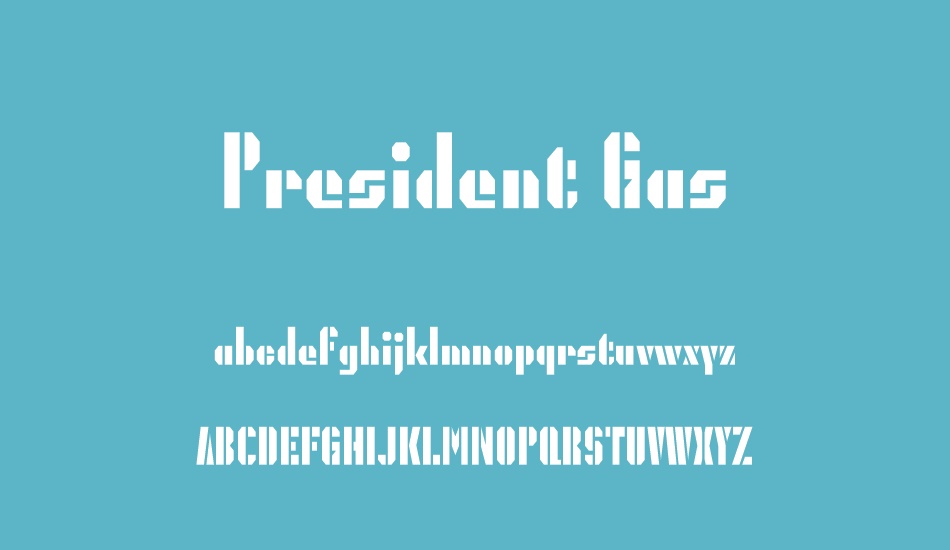 President Gas font