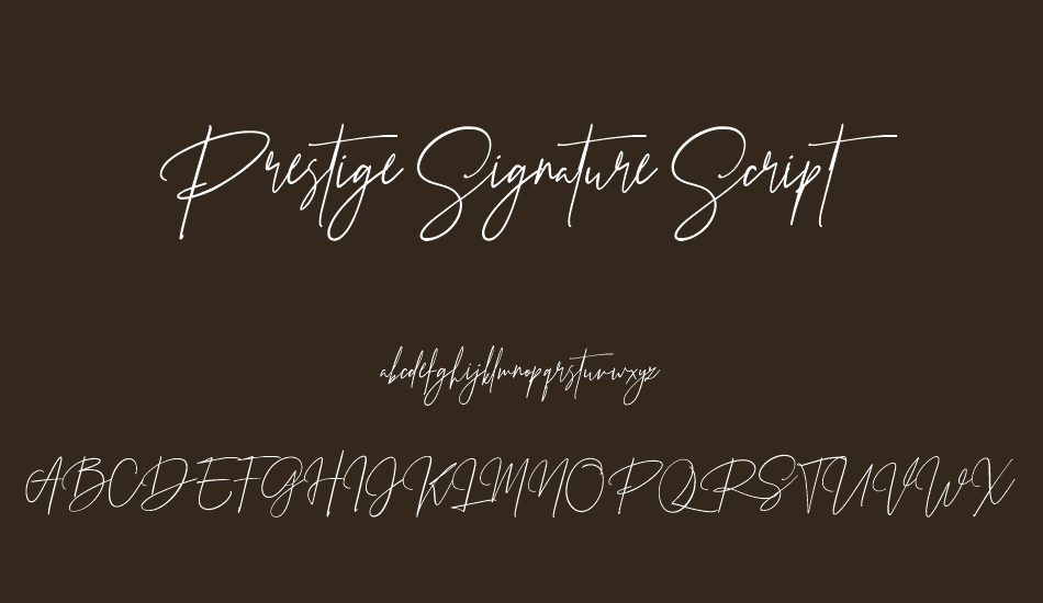 Prestige Signature Script Demo font
