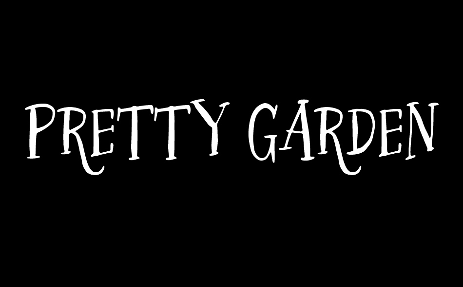 Pretty Garden Serif font big