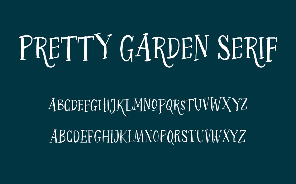 Pretty Garden Serif font