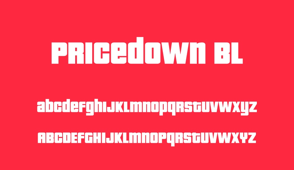 Pricedown Bl font