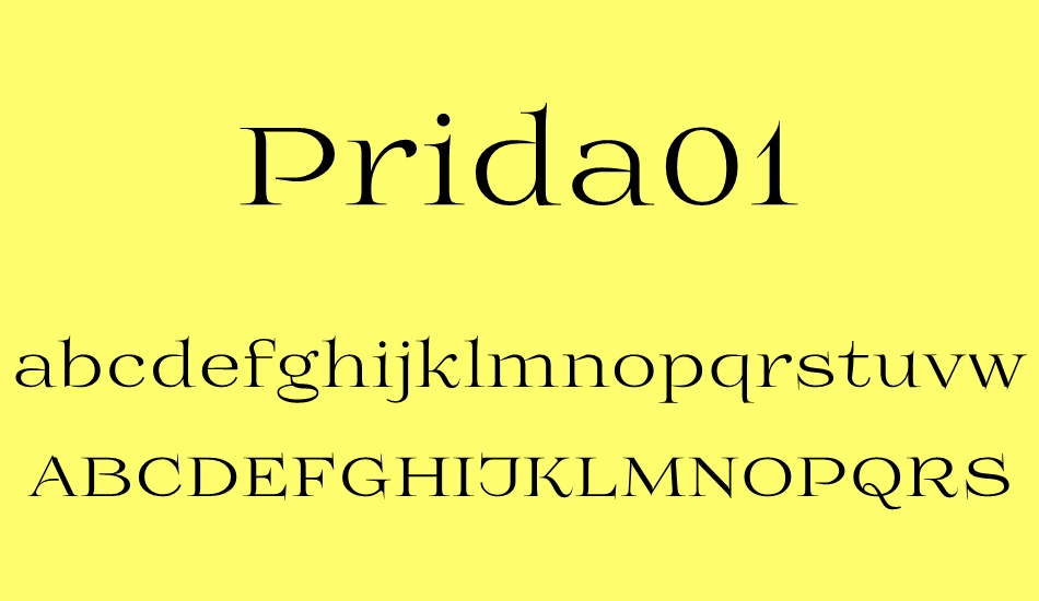 Prida01 font