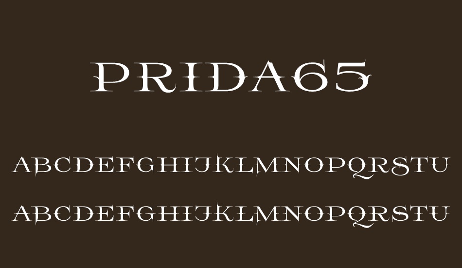 Prida65 font