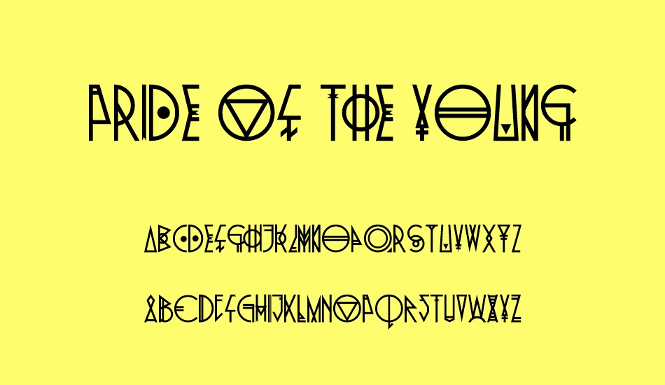 Pride Of The Young font