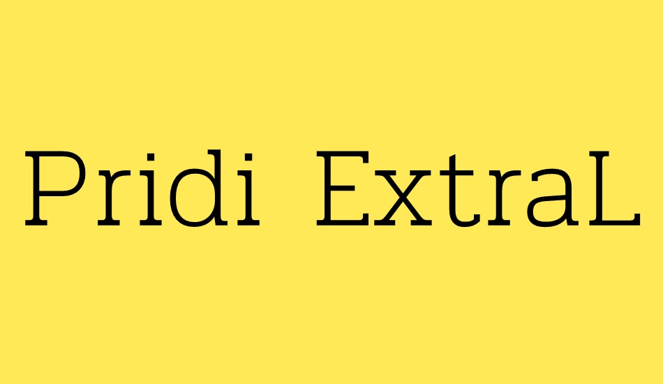 pridi-extralight font big