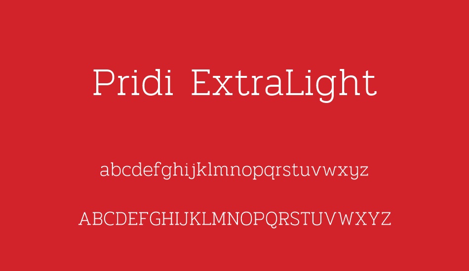 pridi-extralight font