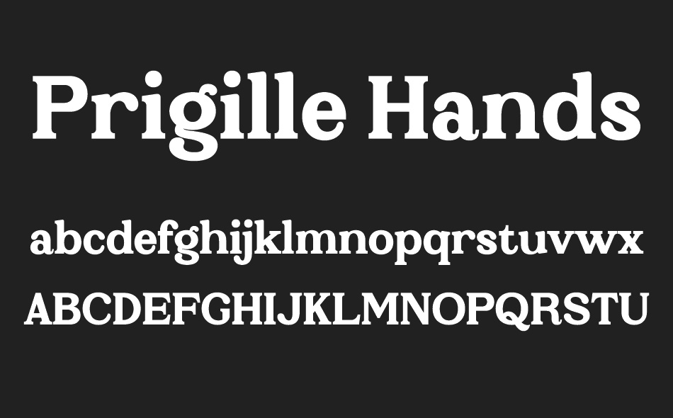 Prigille Hands font