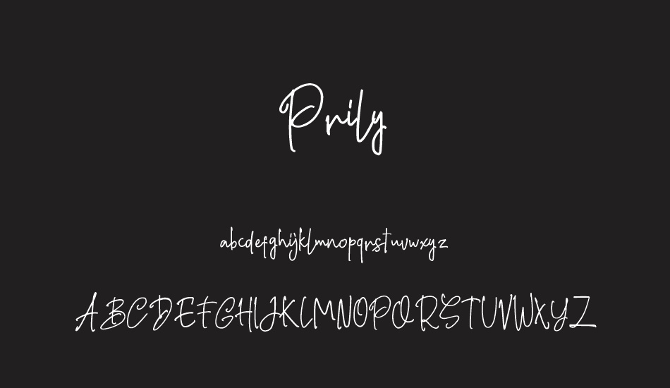 Prily font