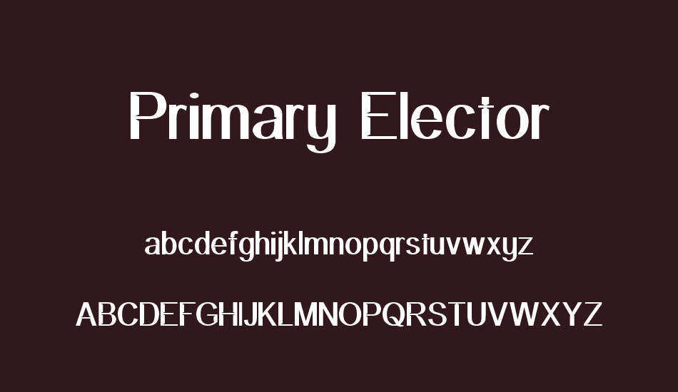 Primary Elector font