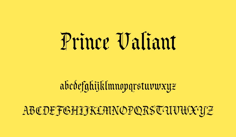 Prince Valiant font