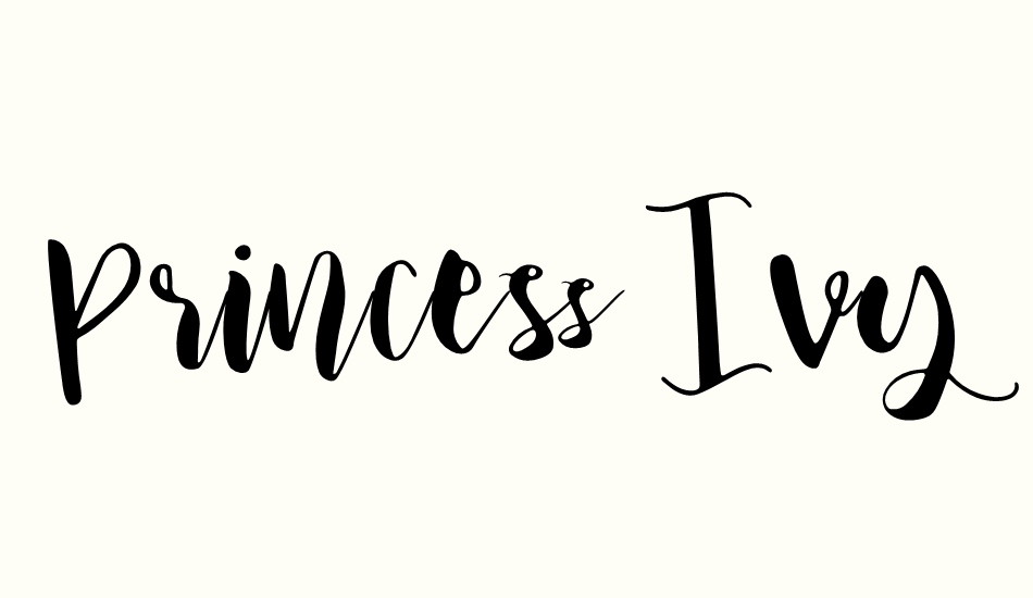 Princess Ivy font big