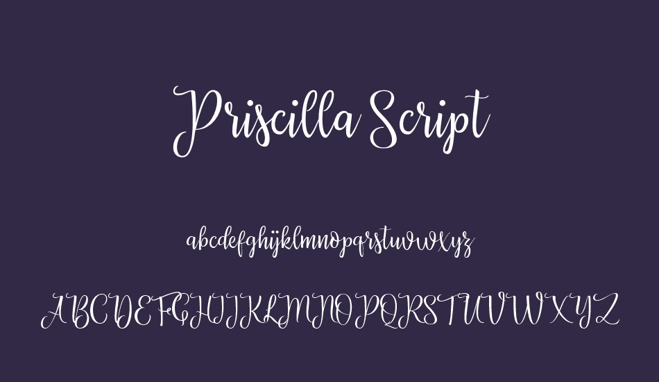 Priscilla Script font