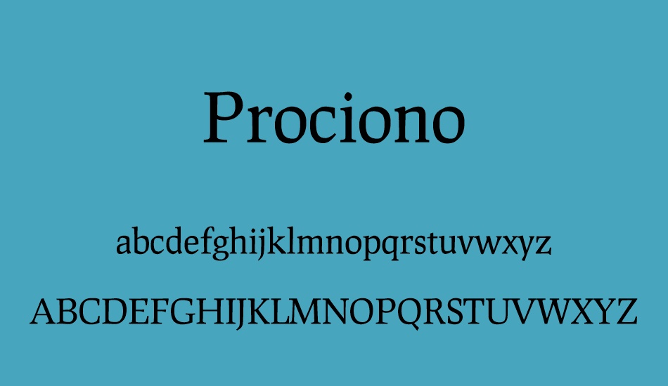Prociono font