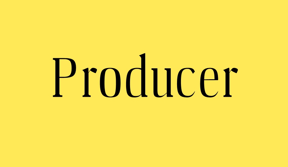 Producer font big