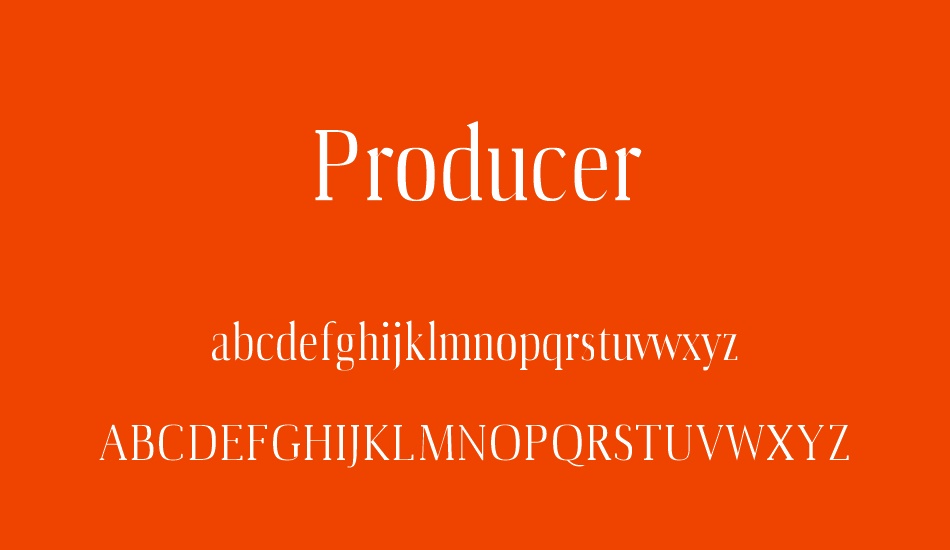 Producer font
