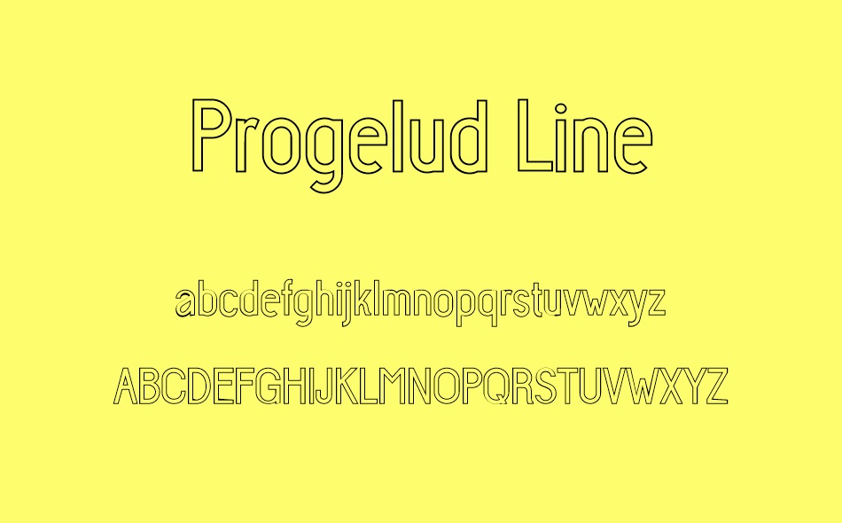 Progelud font