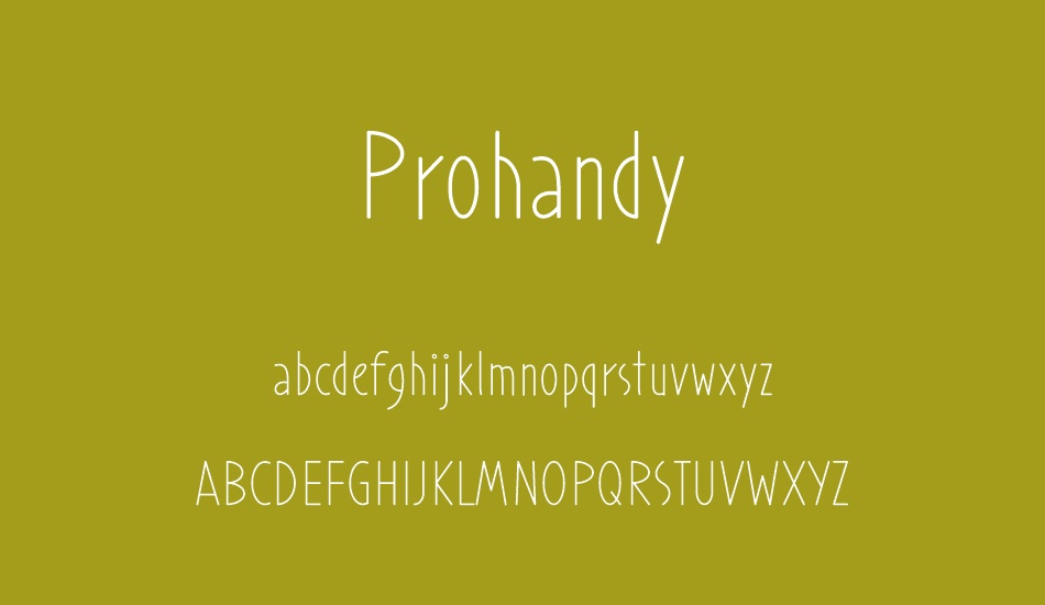 Prohandy font