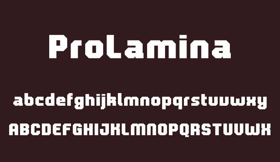 ProLamina font