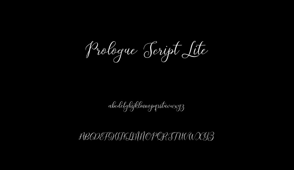 Prologue Script Lite font