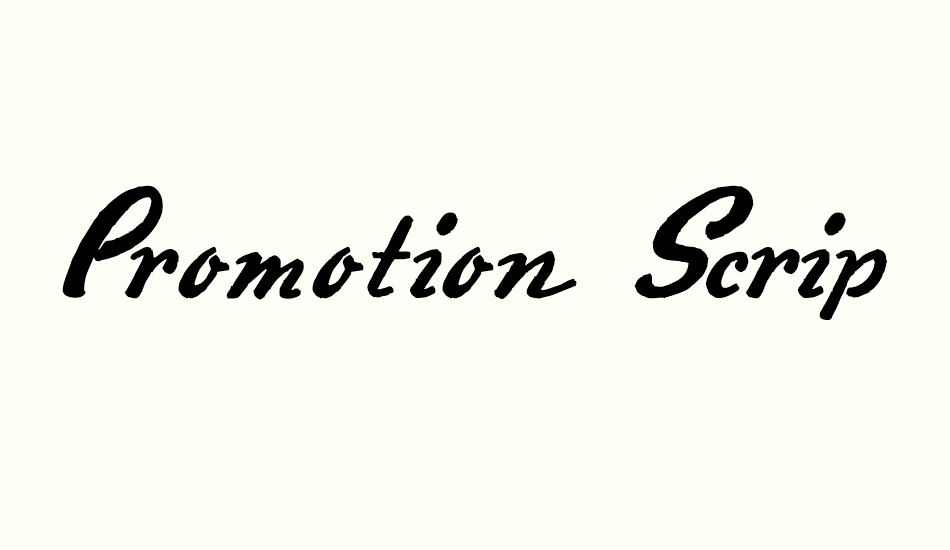 Promotion Script font big