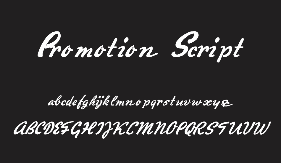 Promotion Script font