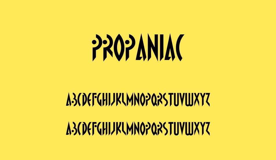 Propaniac font