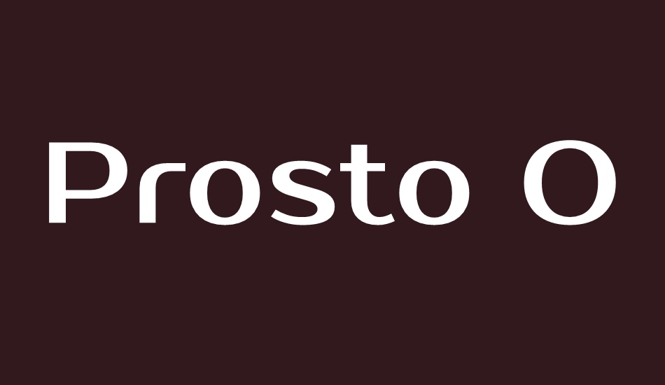 Prosto One font big