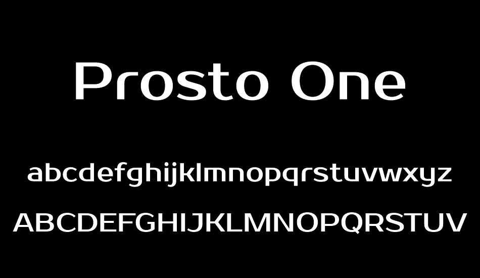 Prosto One font