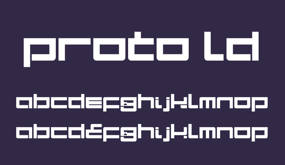 Proto LDR font