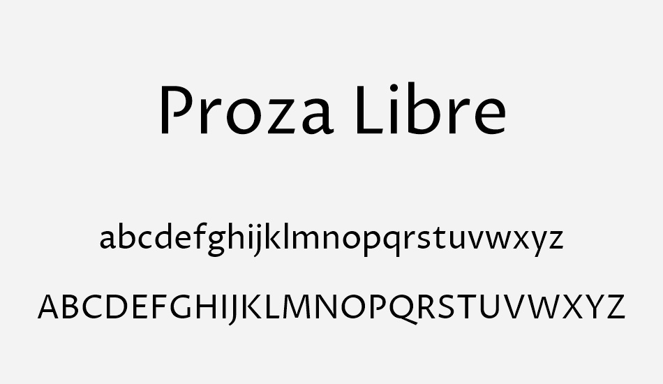 Proza Libre font