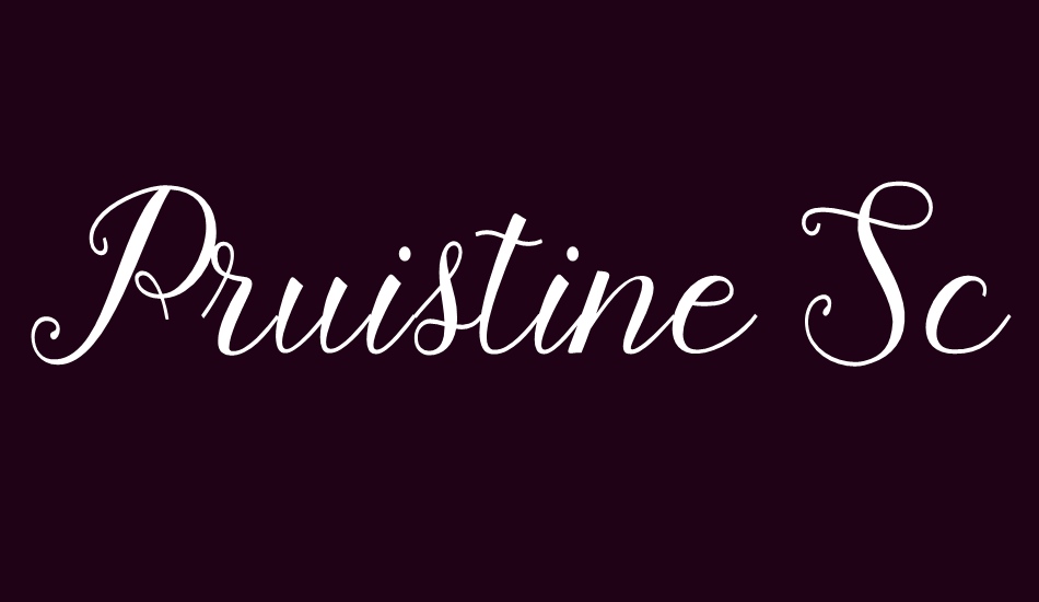 Pruistine Script font big