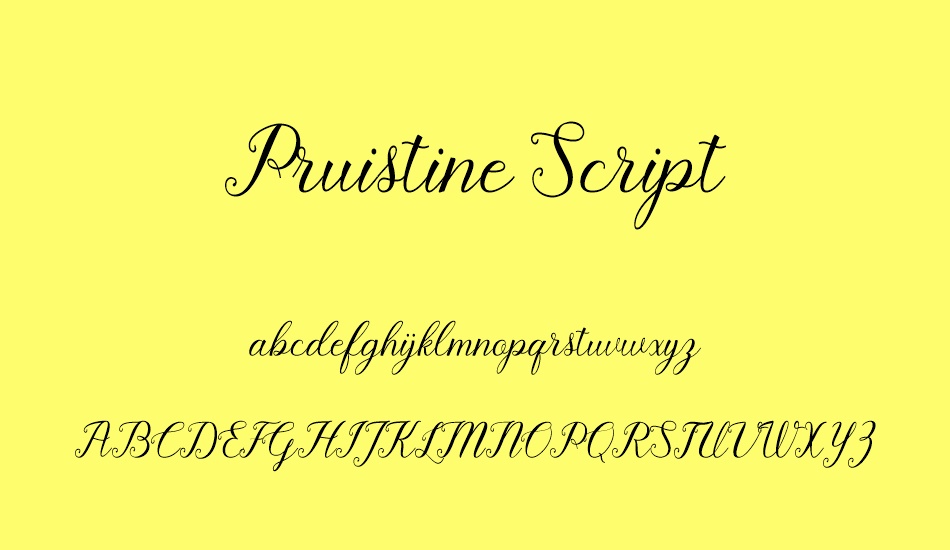 Pruistine Script font