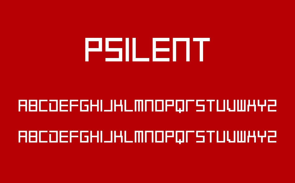 Psilent font