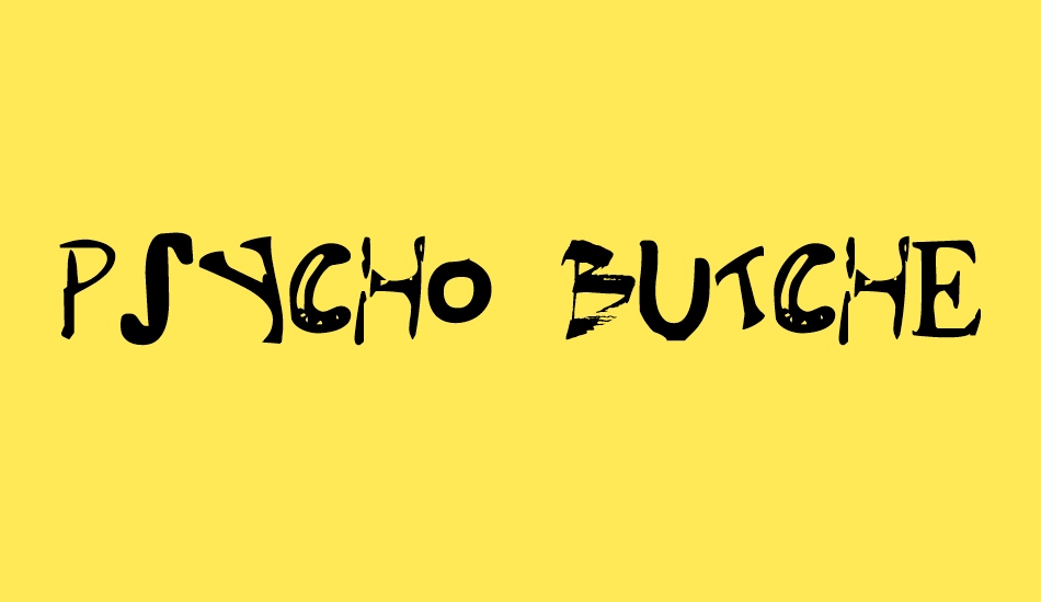 Psycho Butcher font big