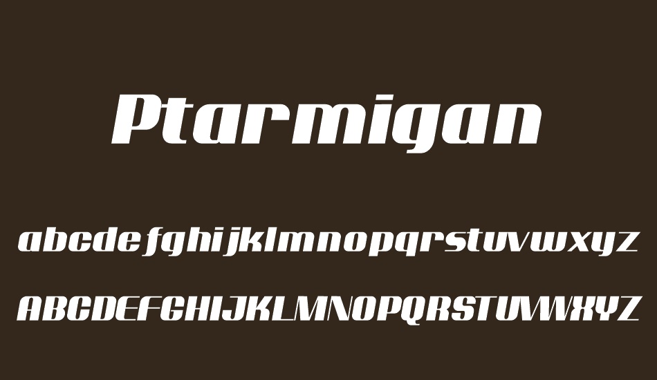 Ptarmigan font