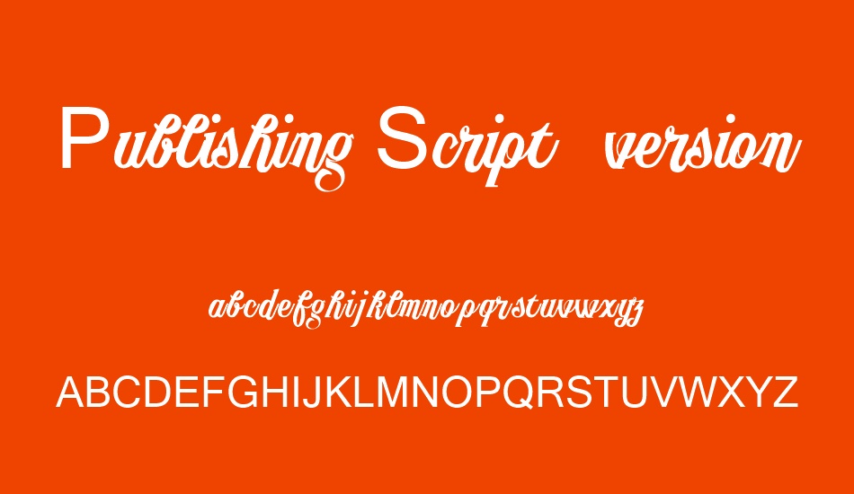 Publishing Script DEMO version font