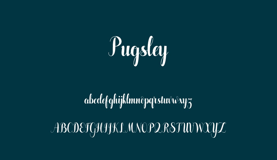 Pugsley font