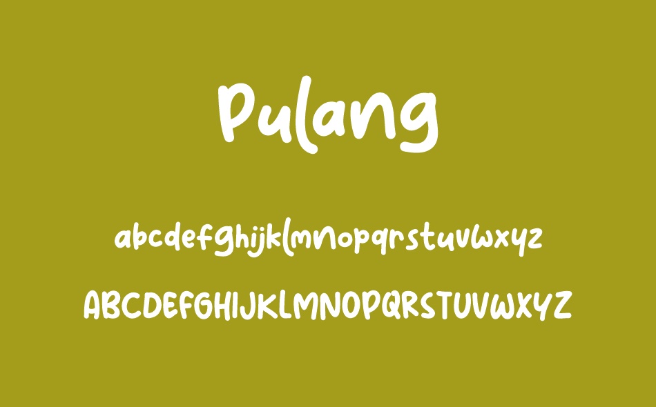 Pulang font