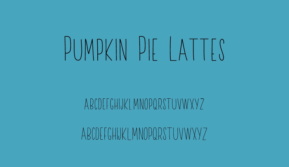 Pumpkin Pie Lattes font