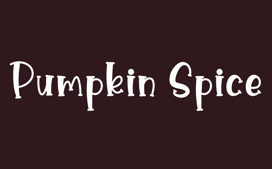 Pumpkin Spice font big