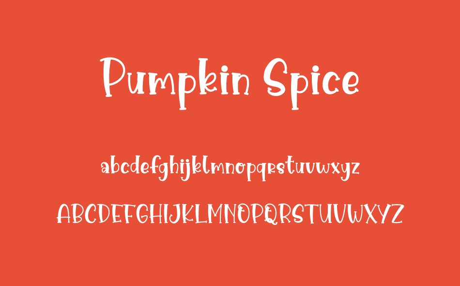 Pumpkin Spice font