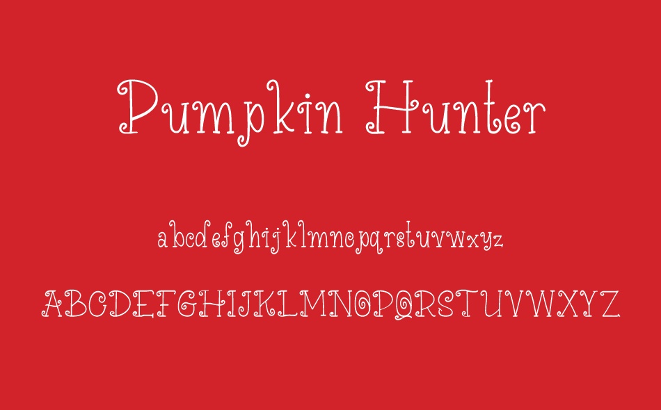 Pumpkin Hunter font