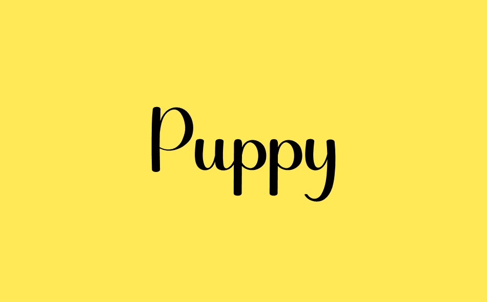 Puppy font big