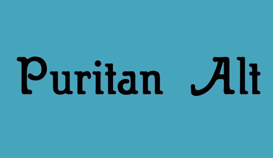 Puritan Alternate font big